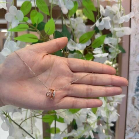 Rings chain with 18 carat gold plating