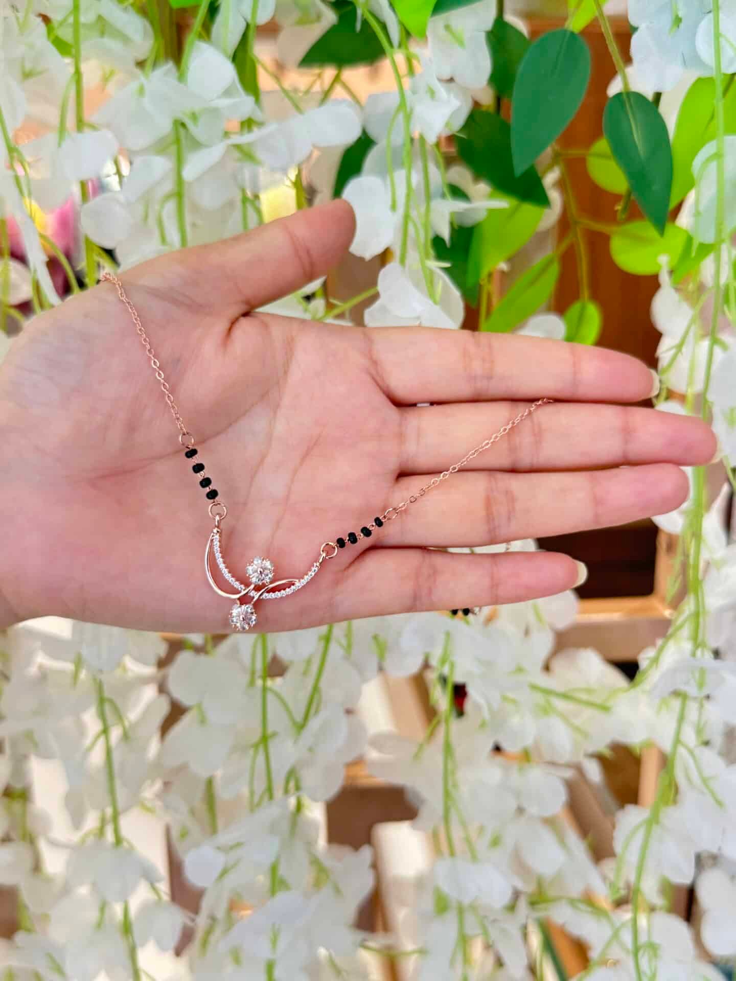 Handcrafted gold plated mangalsutra for daily wear - Image 2