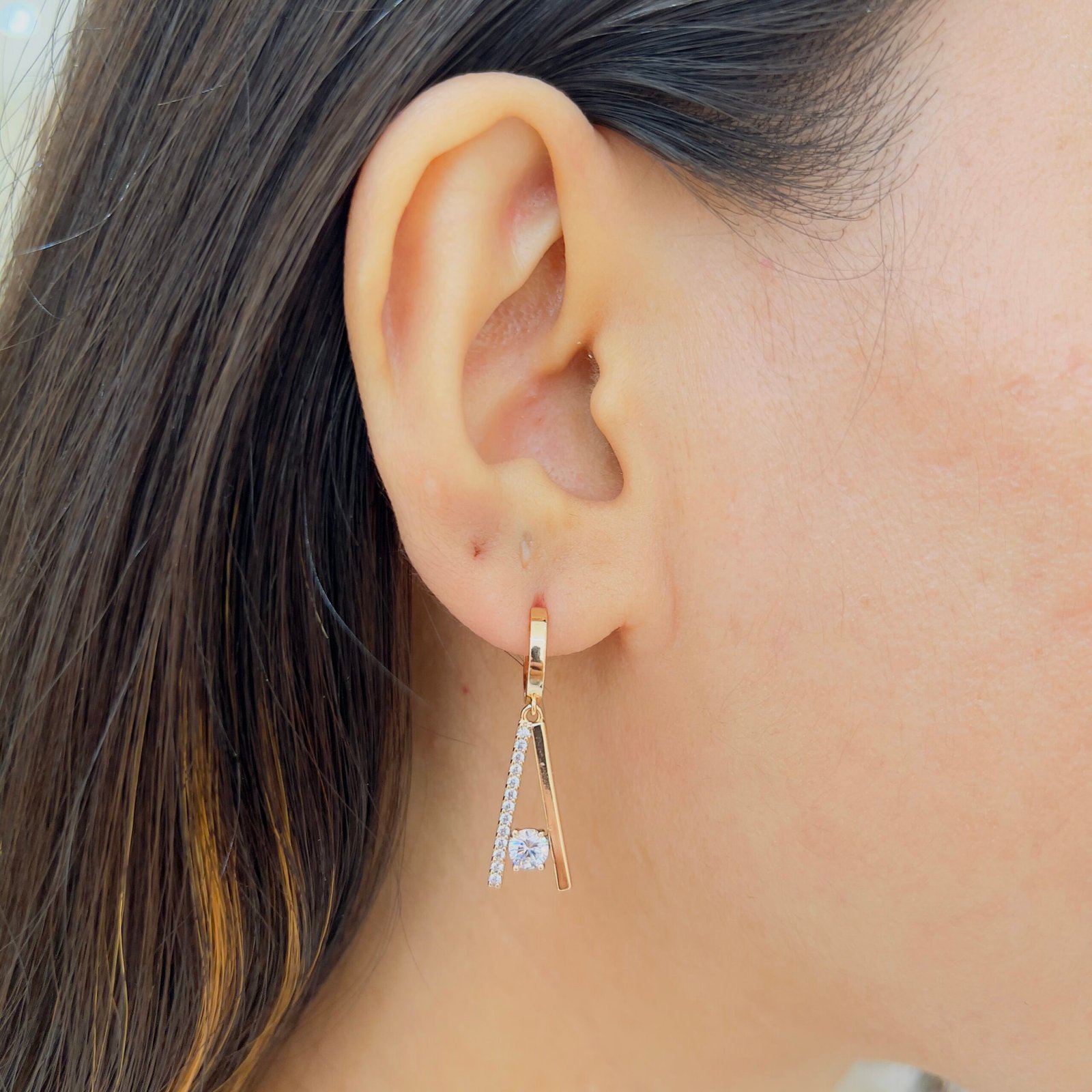 Elegant Office Earrings with 18k Gold Coating