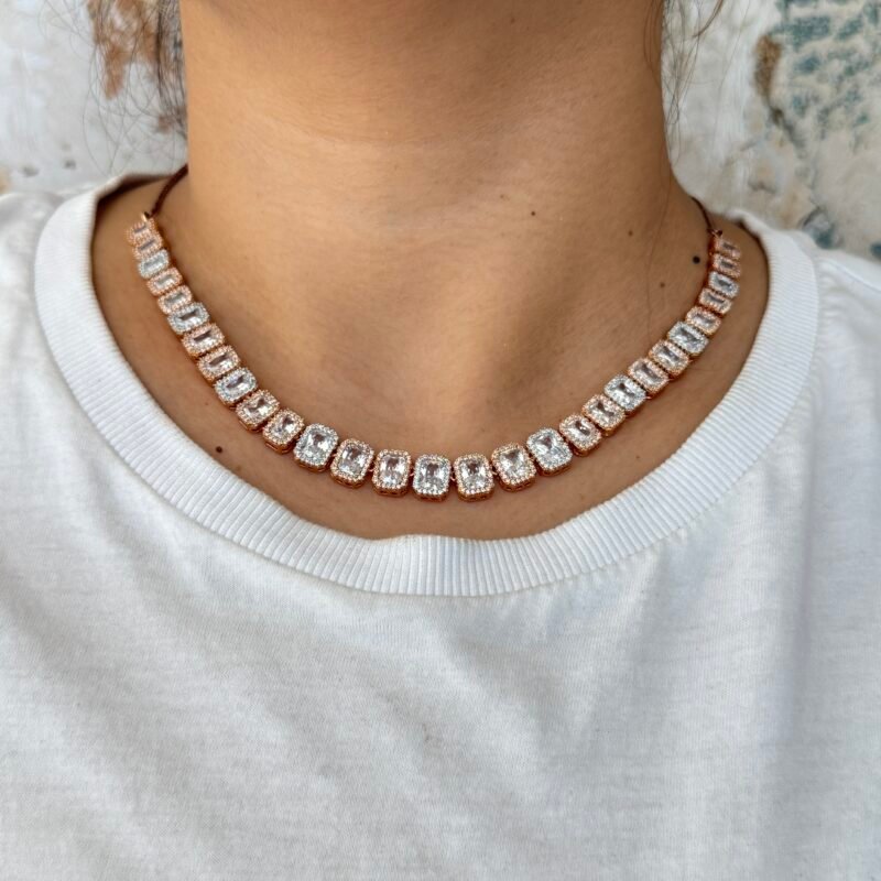 Crafting Beauty with Our Shiny Diamond Necklace - Image 2