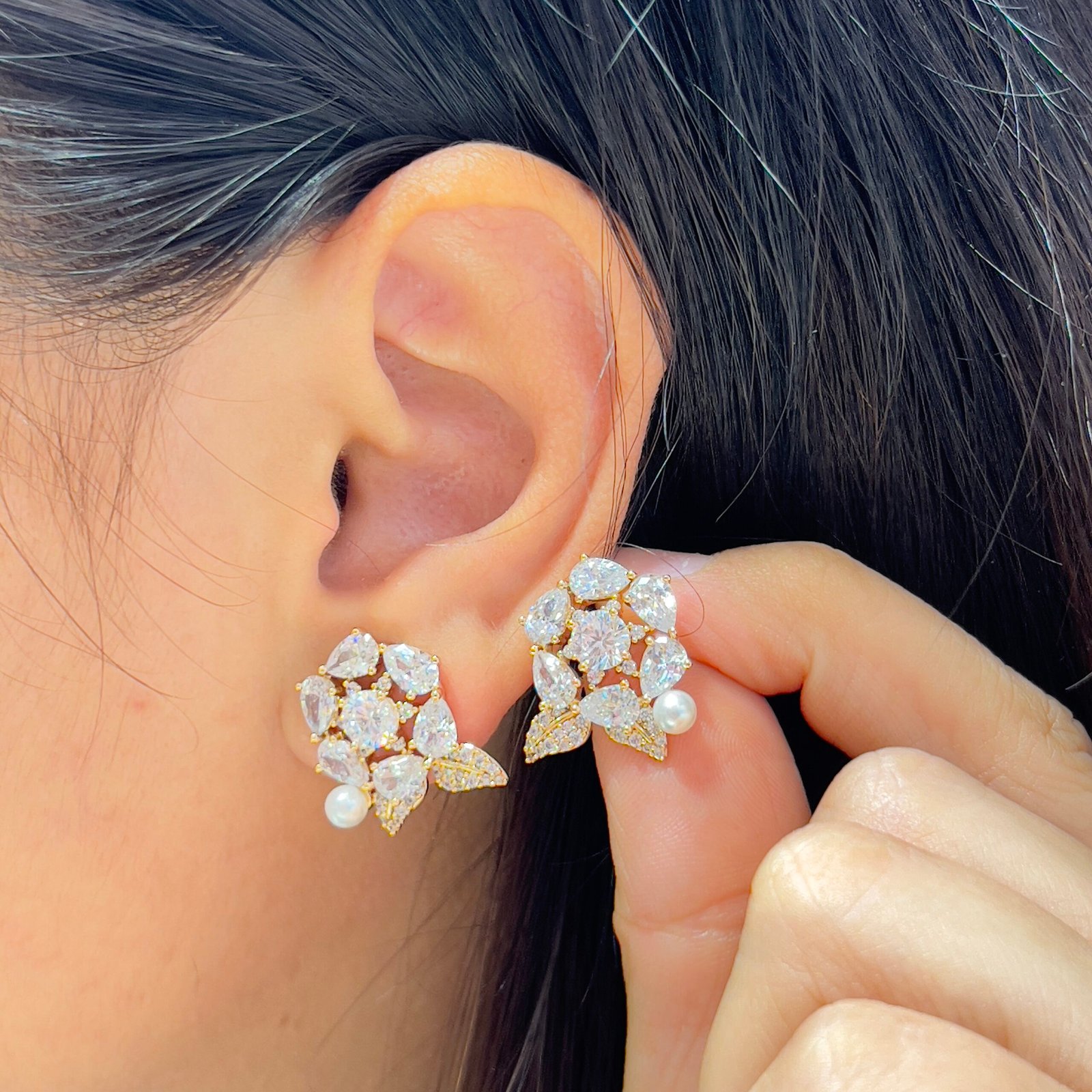 Big Flower Diamond Earrings for Bold Daily Glam Pandoras Art