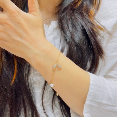 Hand-Crafted Adjustable Bracelet with Premium Gold Finish