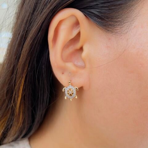 Charming Turtle Design Earrings For Everyday Elegant Style