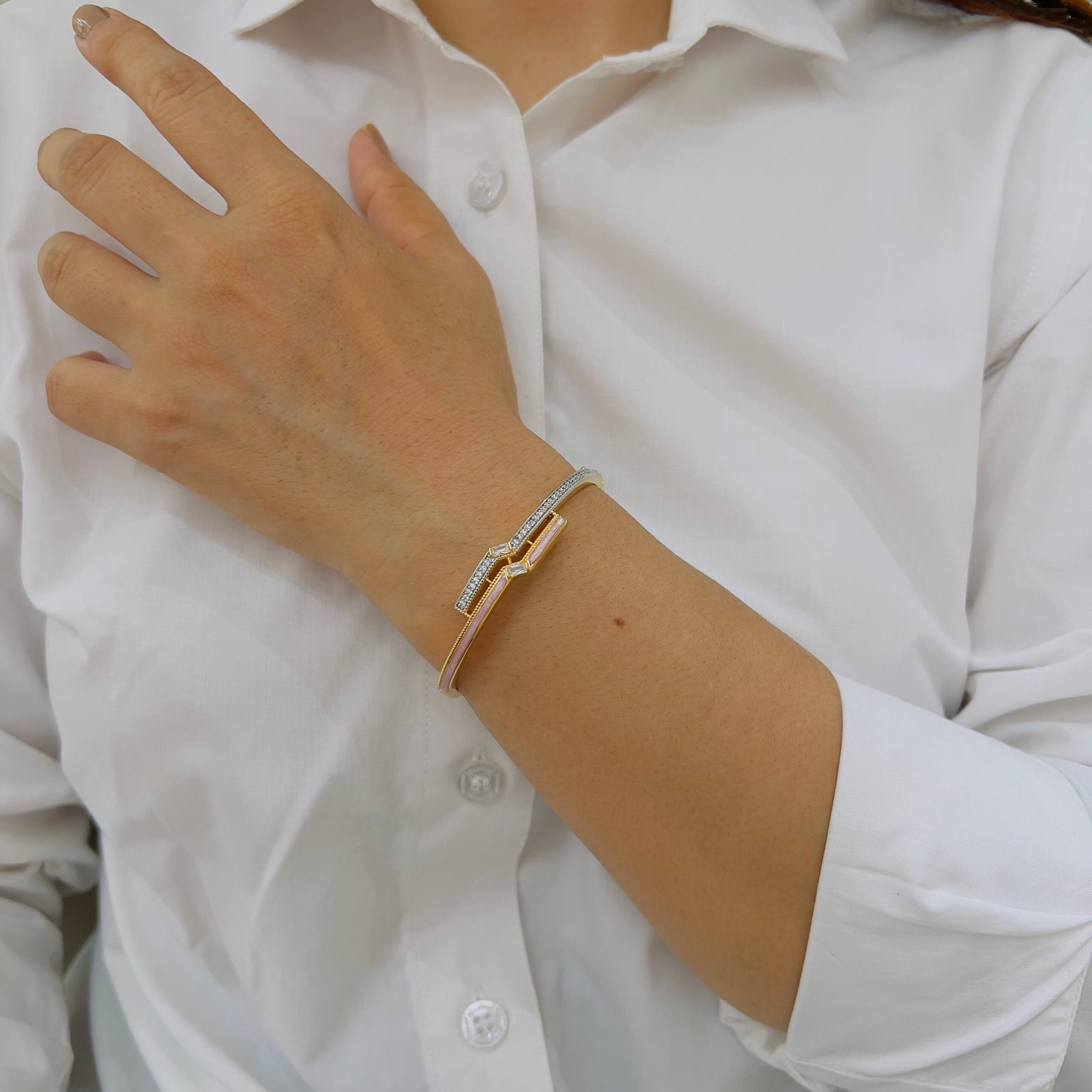 Stylish kada bracelet balancing elegance with everyday durability