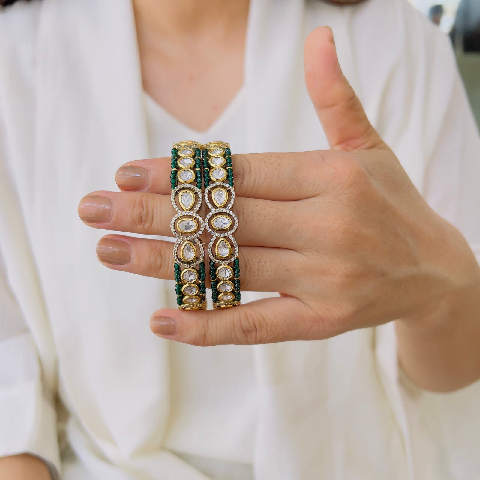 Victorian-inspired gold bangles for refined sophistication