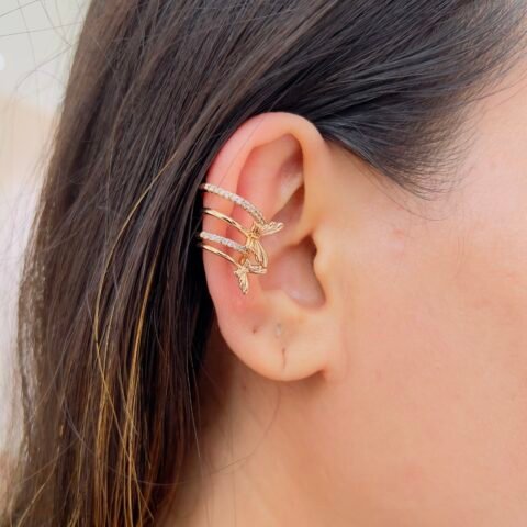 Stylish ear cuffs with anti-tarnish, water-resistant shine