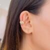 Anti-tarnish ear cuffs with water-resistant radiant durability