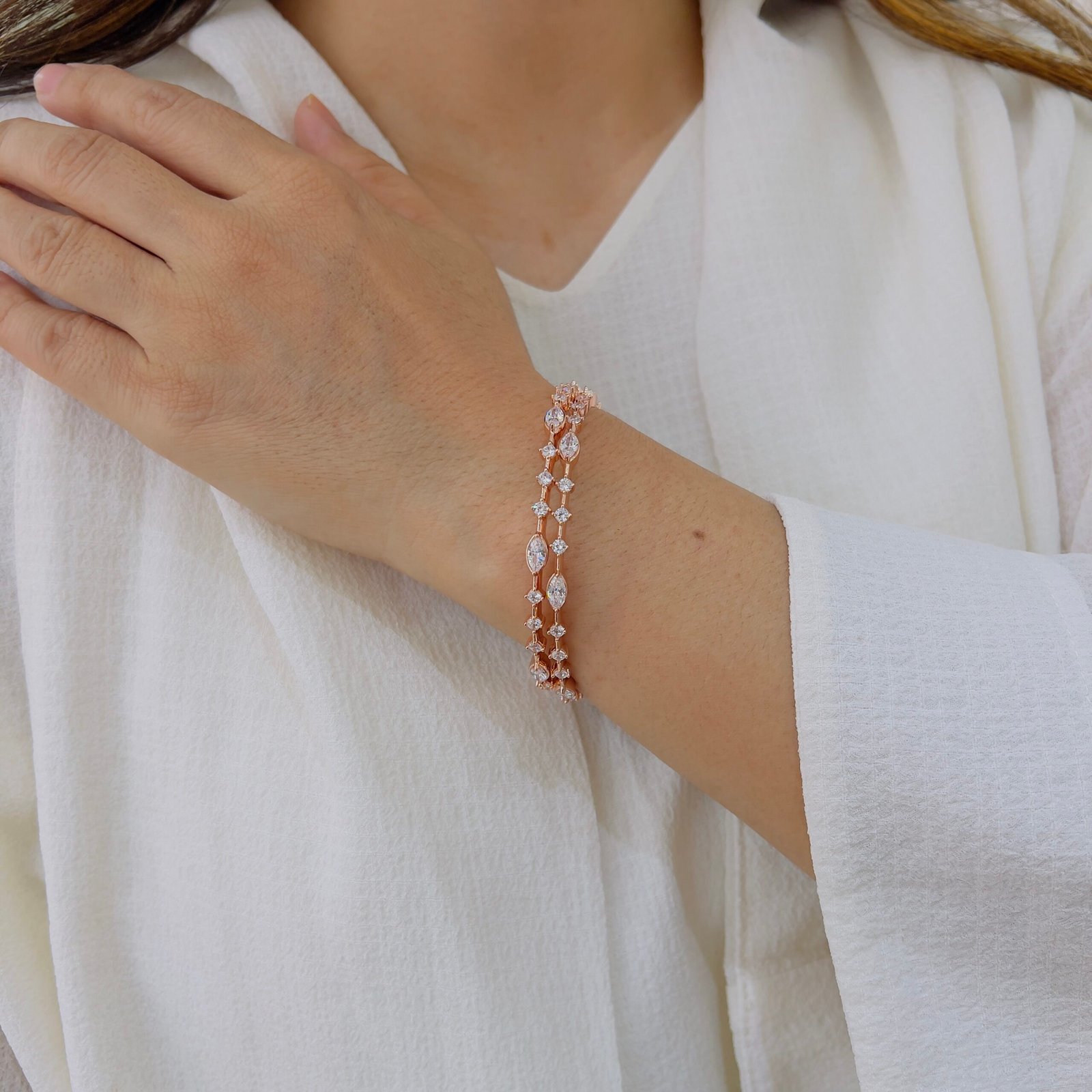 Premium Crystal Gold Bangles for Effortless Style