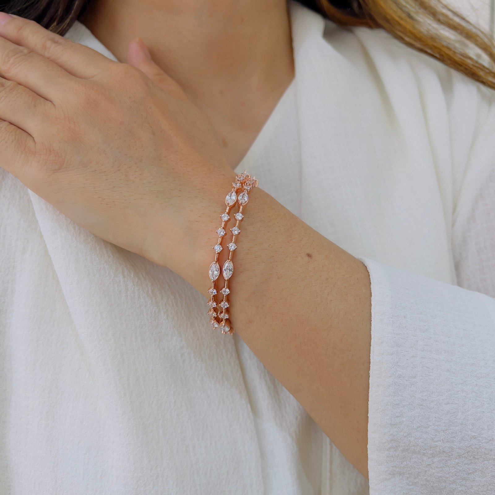 Premium Crystal Gold Bangles for Effortless Style - Image 3