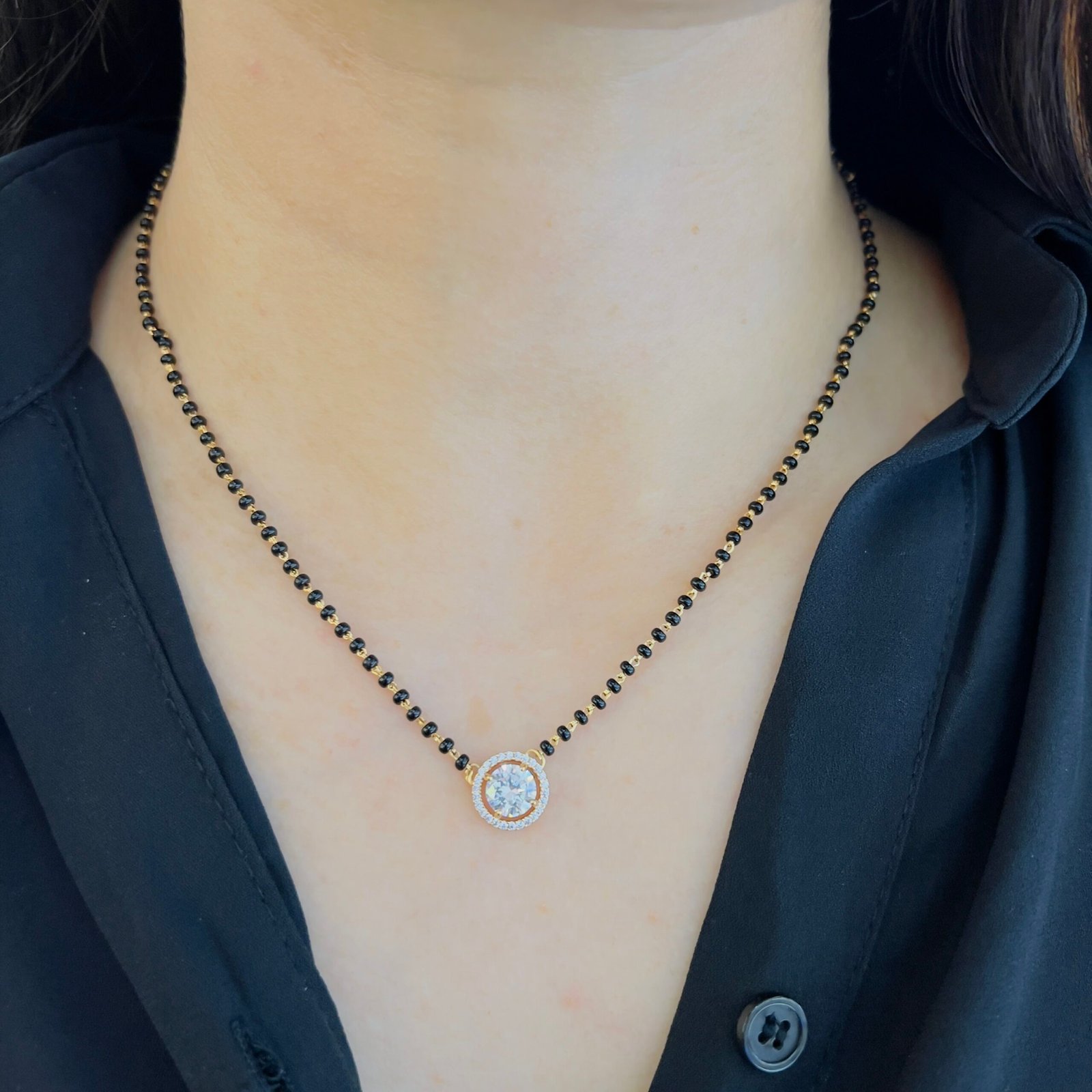 Elegant Round Solitaire Mangalsutra for Everyday Shine - Image 2