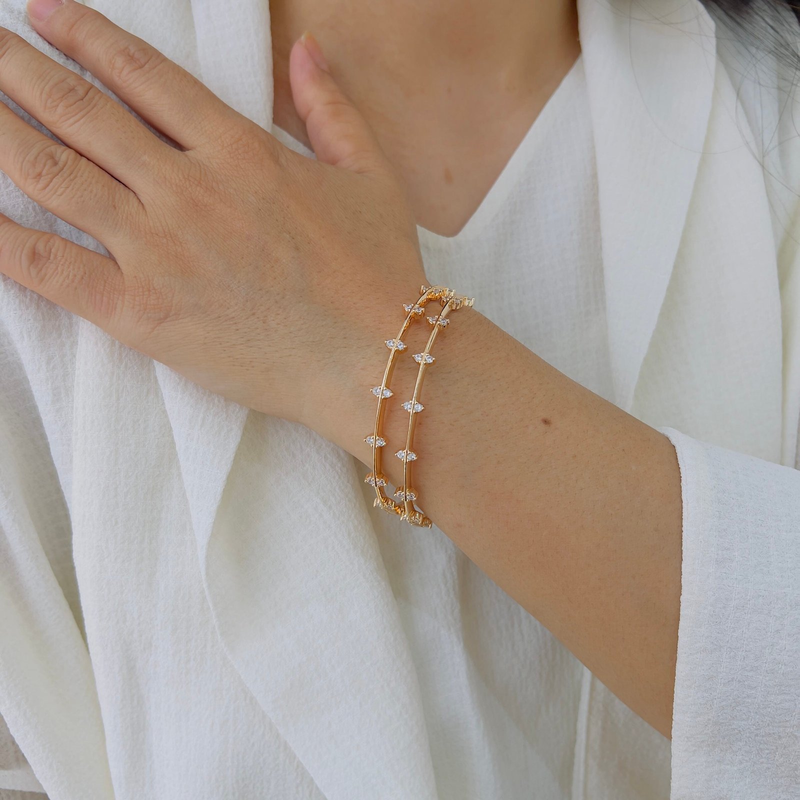 Classy Daily Wear Bangles In 18K Gold Plating