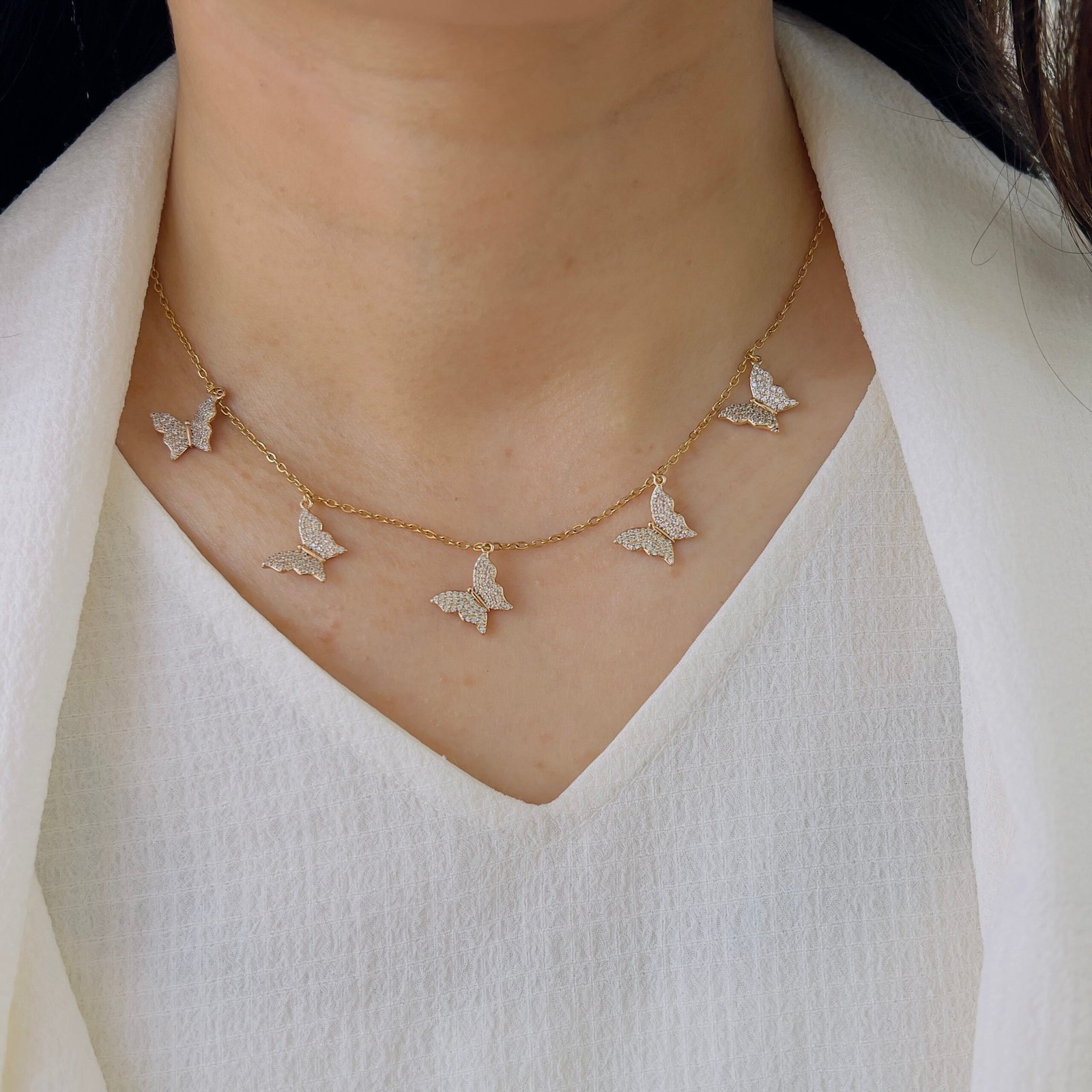 Elegant Butterfly Chain For Strong Daily Golden Wear