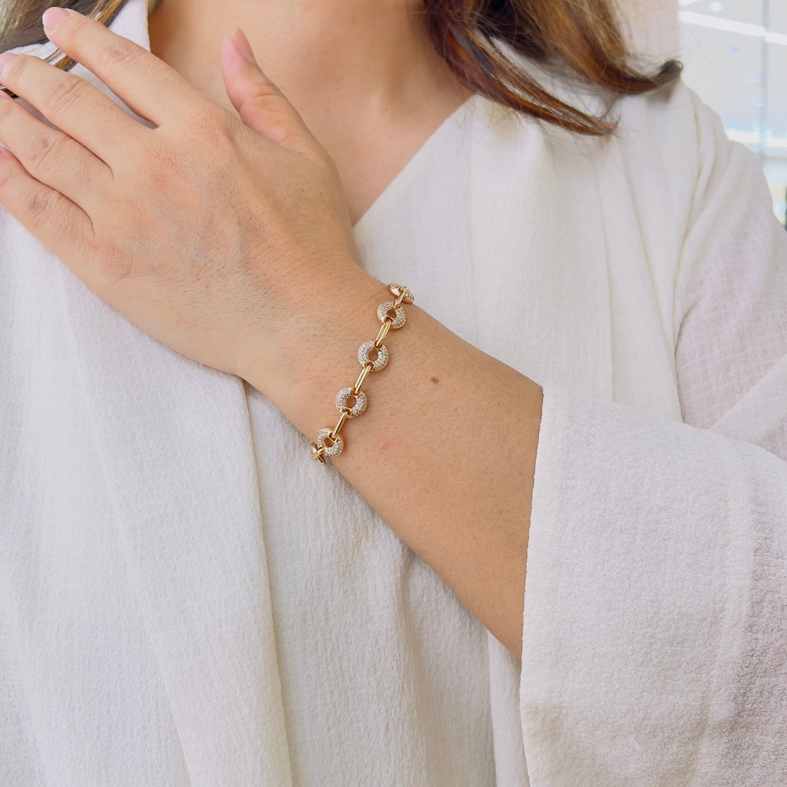 Elegant 18K Gold Plated Everyday Bracelet