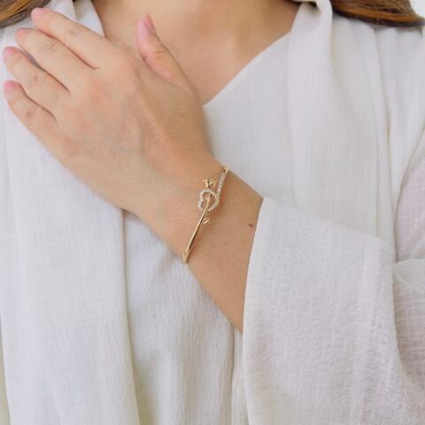 ❤️ Romantic Heart with Rose Flower Bracelet