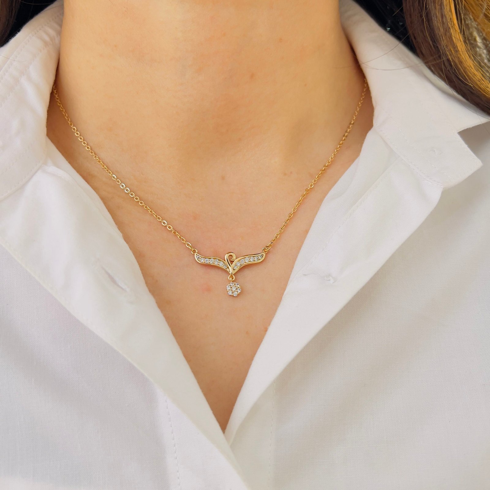 Majestic Eagle Pendant Chain in 18K Gold Plating