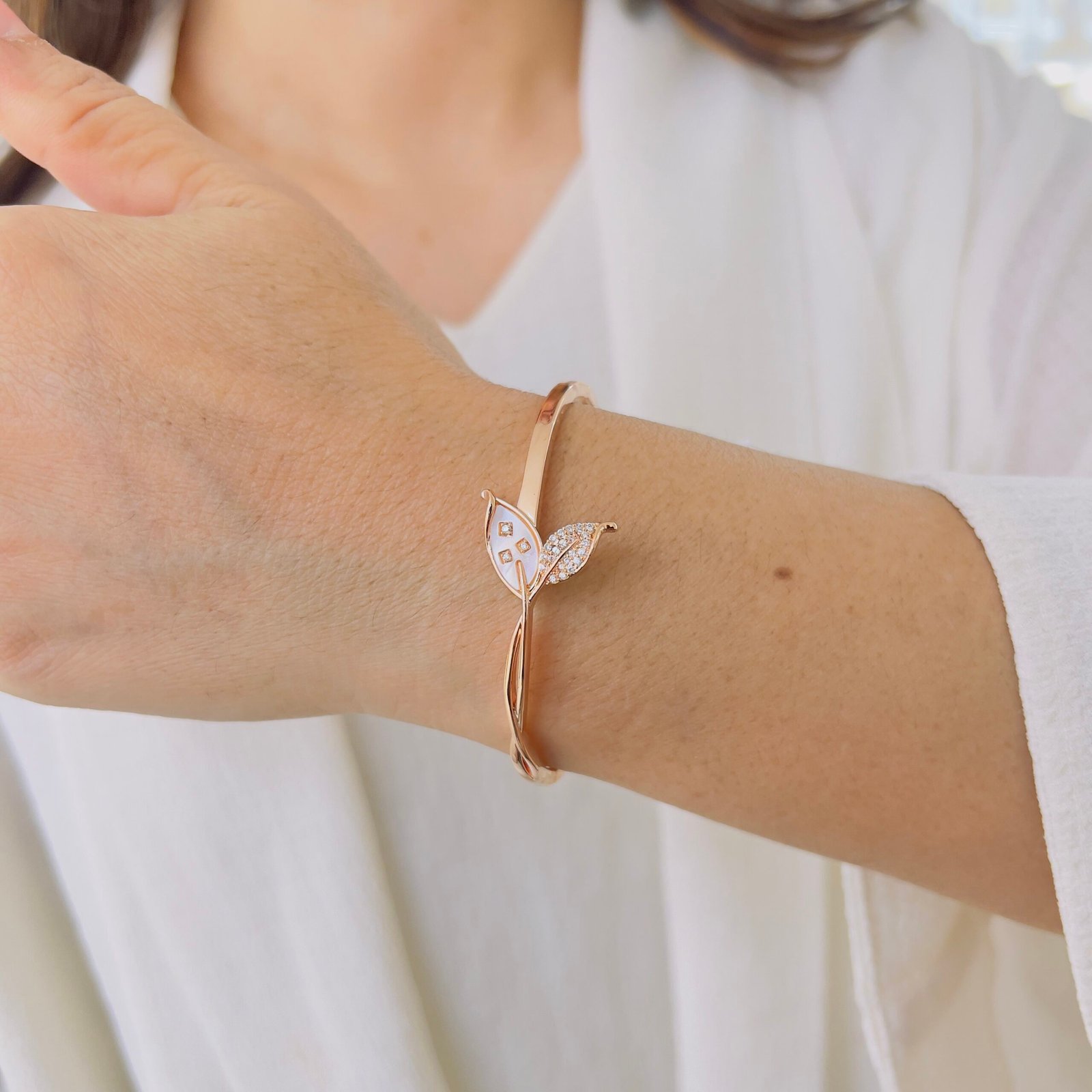 Timeless 18K Rose Gold Plated Bracelet Made for Daily Wear - Image 2