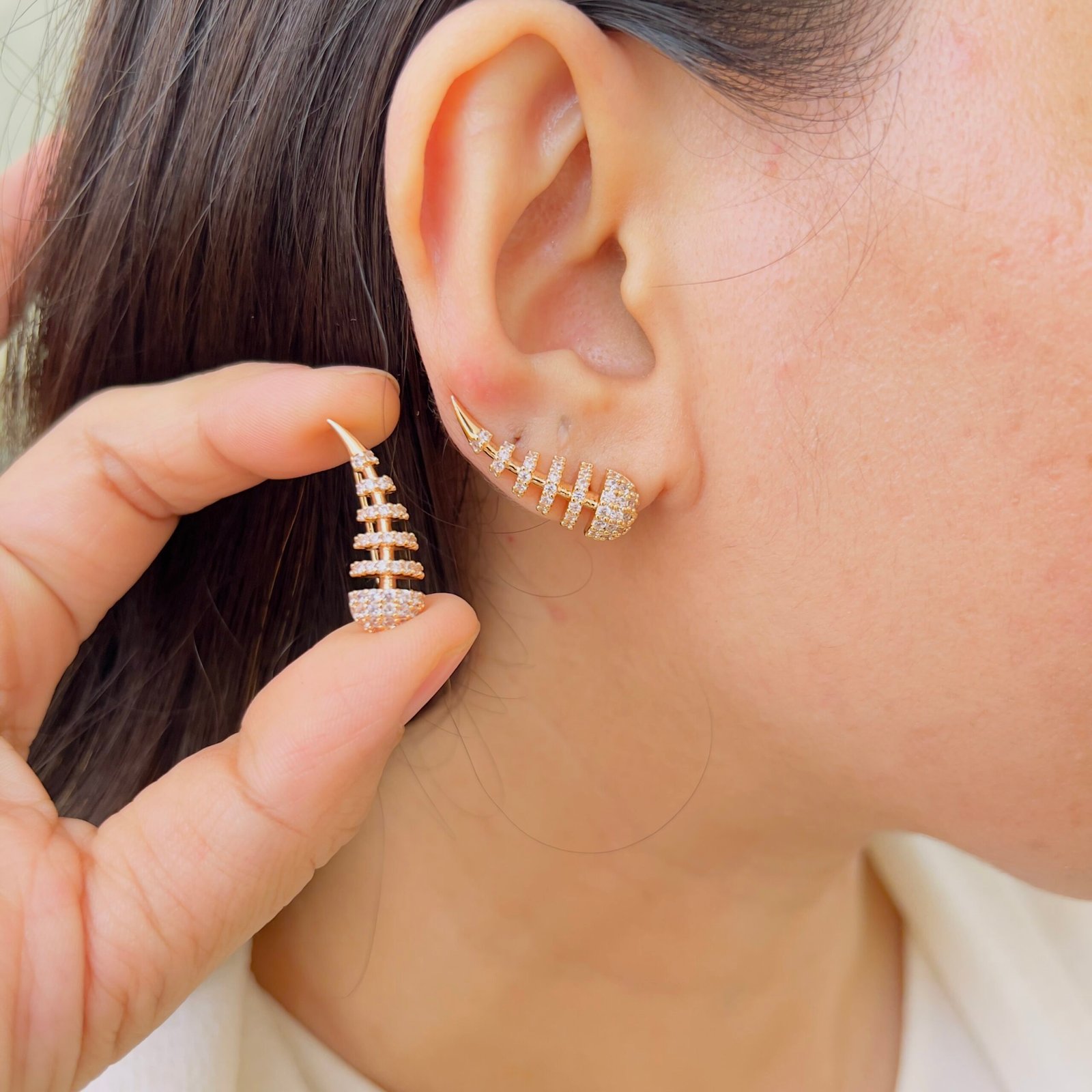 18K Gold Plated No-Piercing Ear Cuffs for Daily Wear