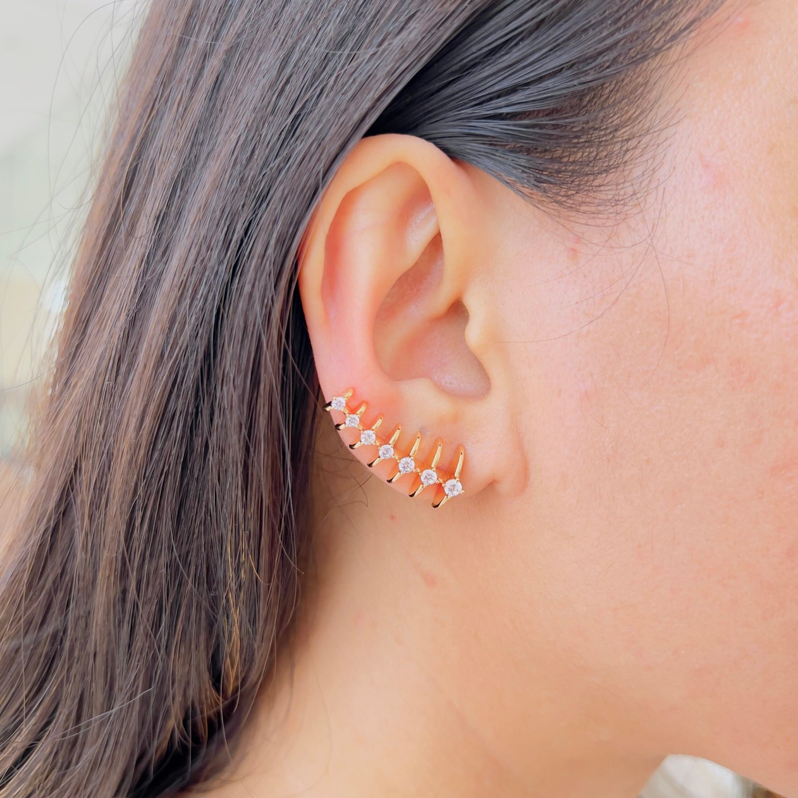 Minimal 18K Gold Plated Daily Wear Ear Cuffs - Image 2