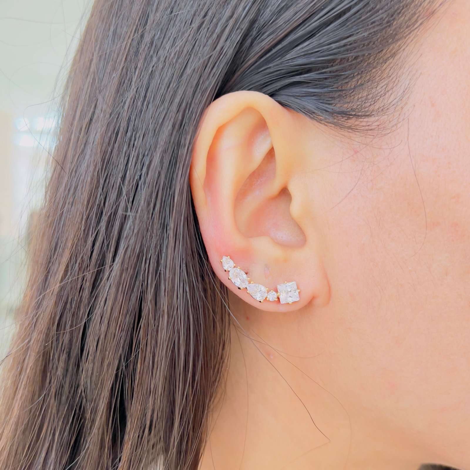 Premium Diamond-Style Gold Plated Earcuffs - Image 2