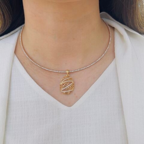 Radiant Diamond Pendant Set