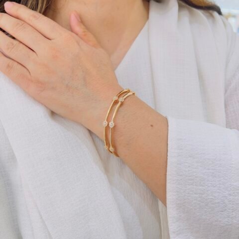 Elegant Line Diamond Bangles