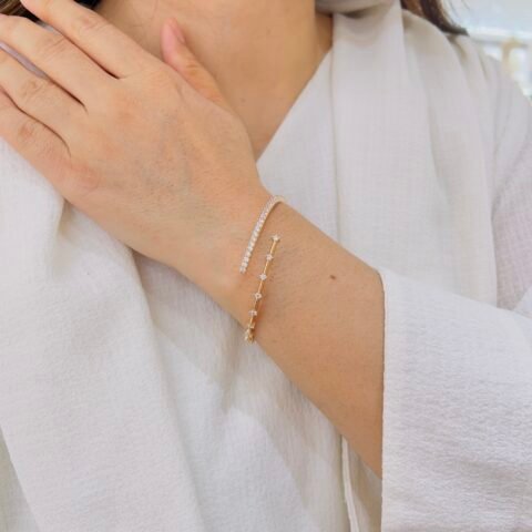 Contemporary Diamond Cuff Bangles