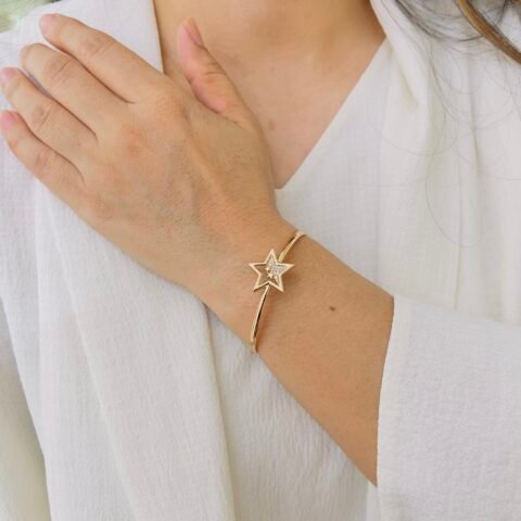 Star Charm Open Bracelet
