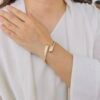 Elegant Wave Open-Cuff Daily Wear Bracelet