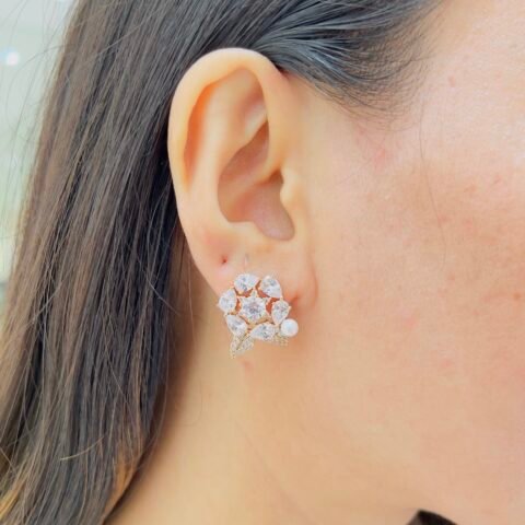 Elegant Minimal Design Earrings With Smooth Gold Plated Finish