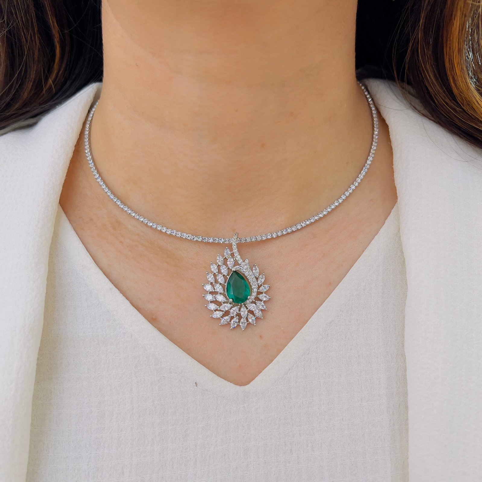 Signature Grace Diamond Pendant Set