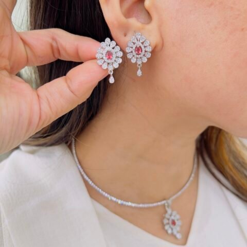 Luxe Diamond Pendant Set