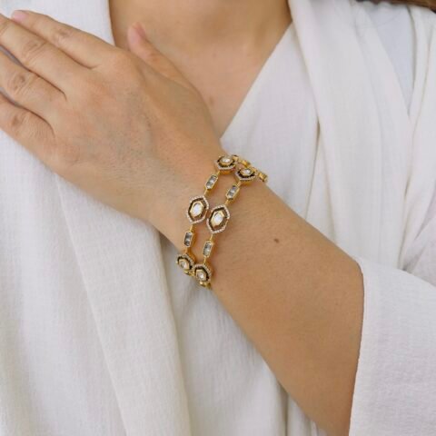 Graceful Victorian-Style Ruby Bangle for Traditional Celebrations