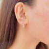 18-carat gold-plated Bali hoop earring for daily wear