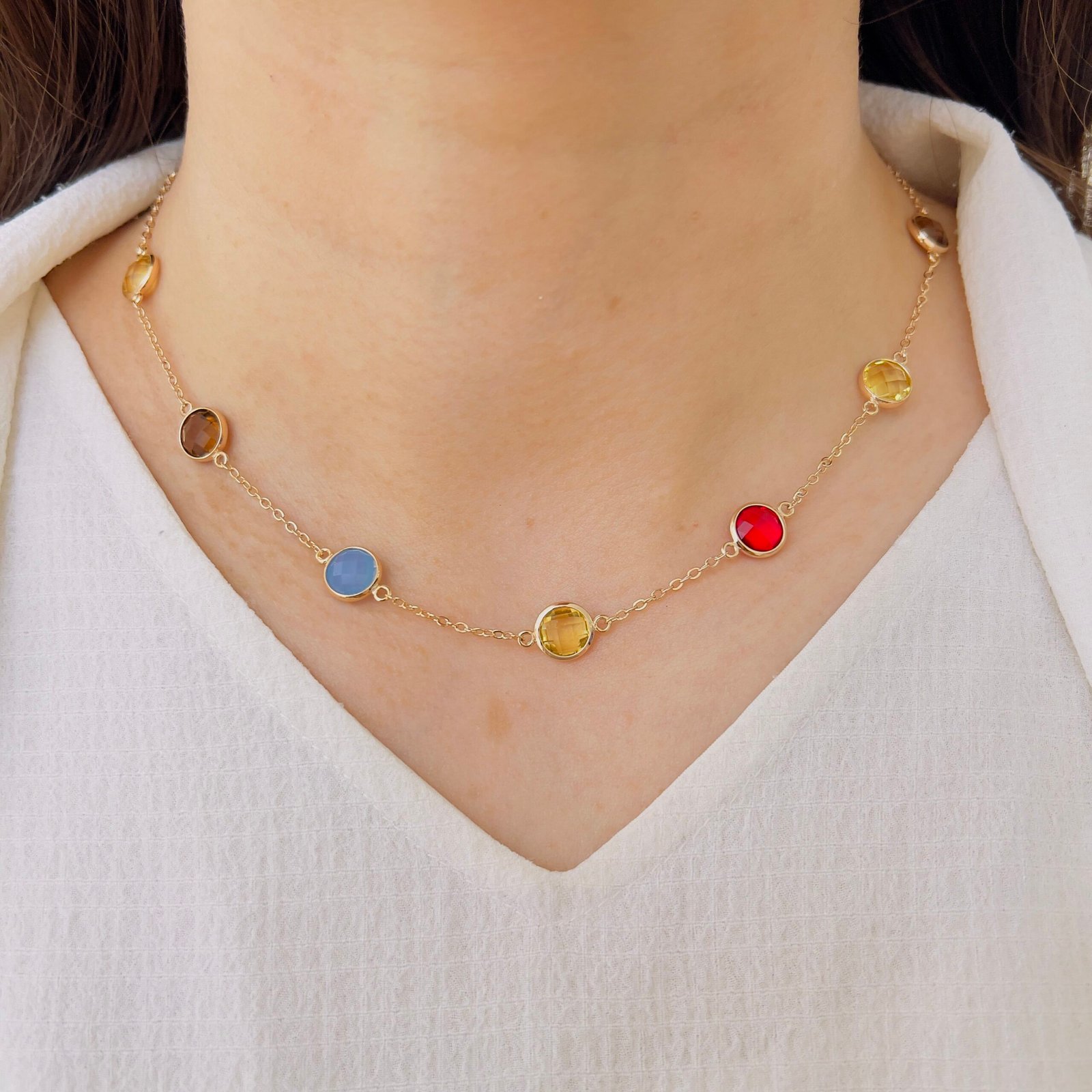 Elegant Multi-Stone Daily Wear Chain - Image 2