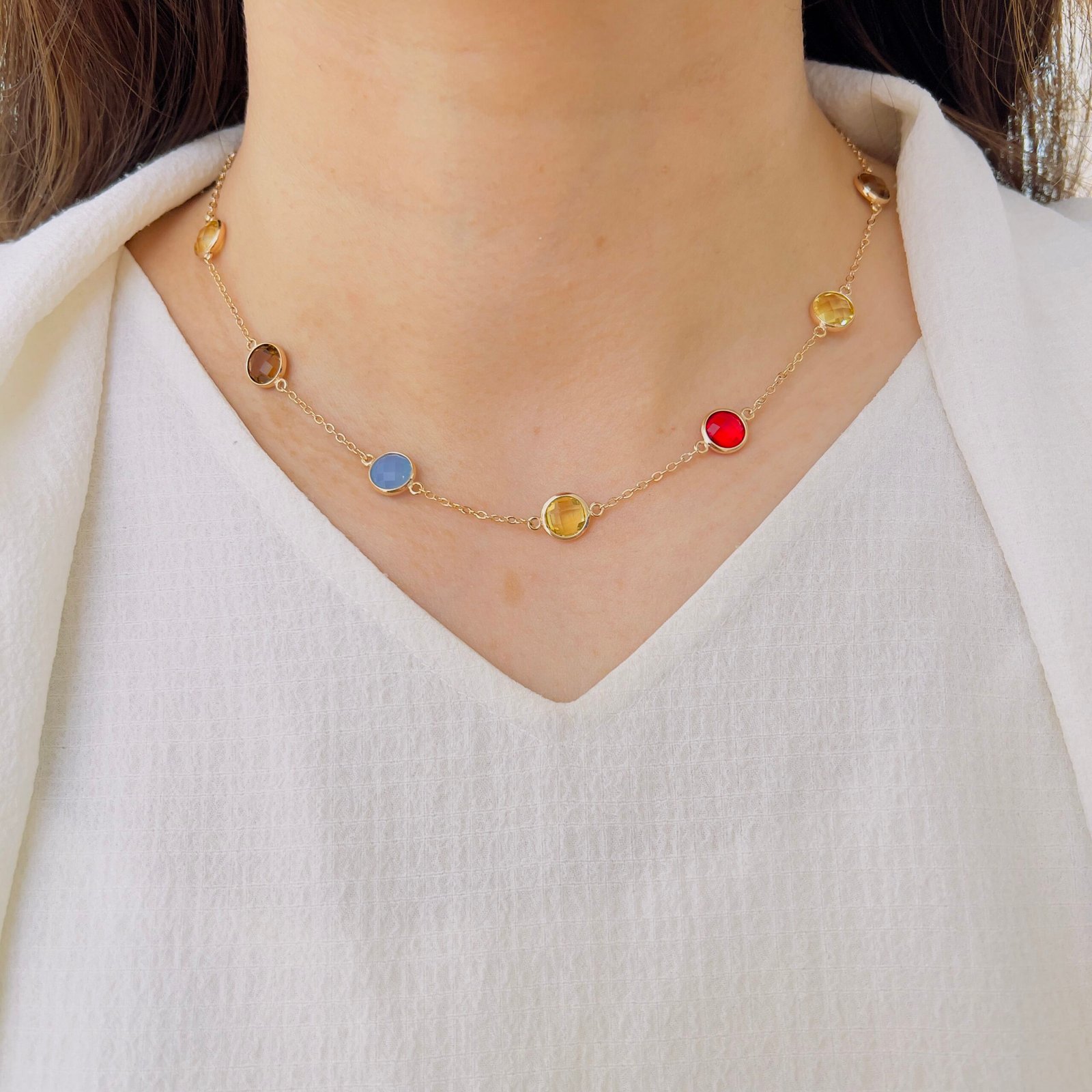 Elegant Multi-Stone Daily Wear Chain