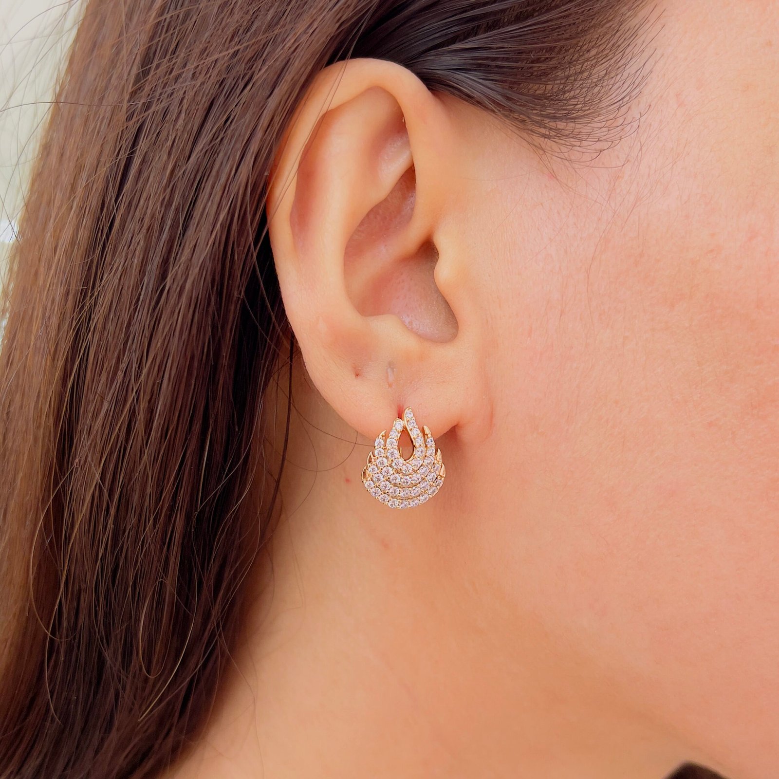 Daily Wear Earrings in 18K Gold Plating – Lightweight & Anti Tarnish