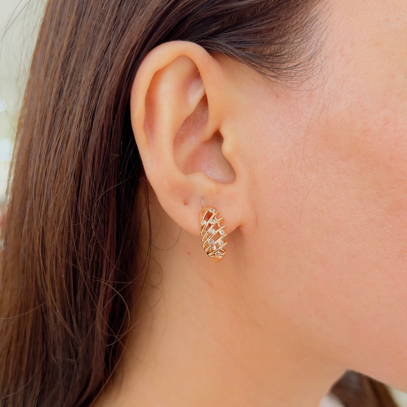 Office Friendly 18K Gold Plated Daily Earrings