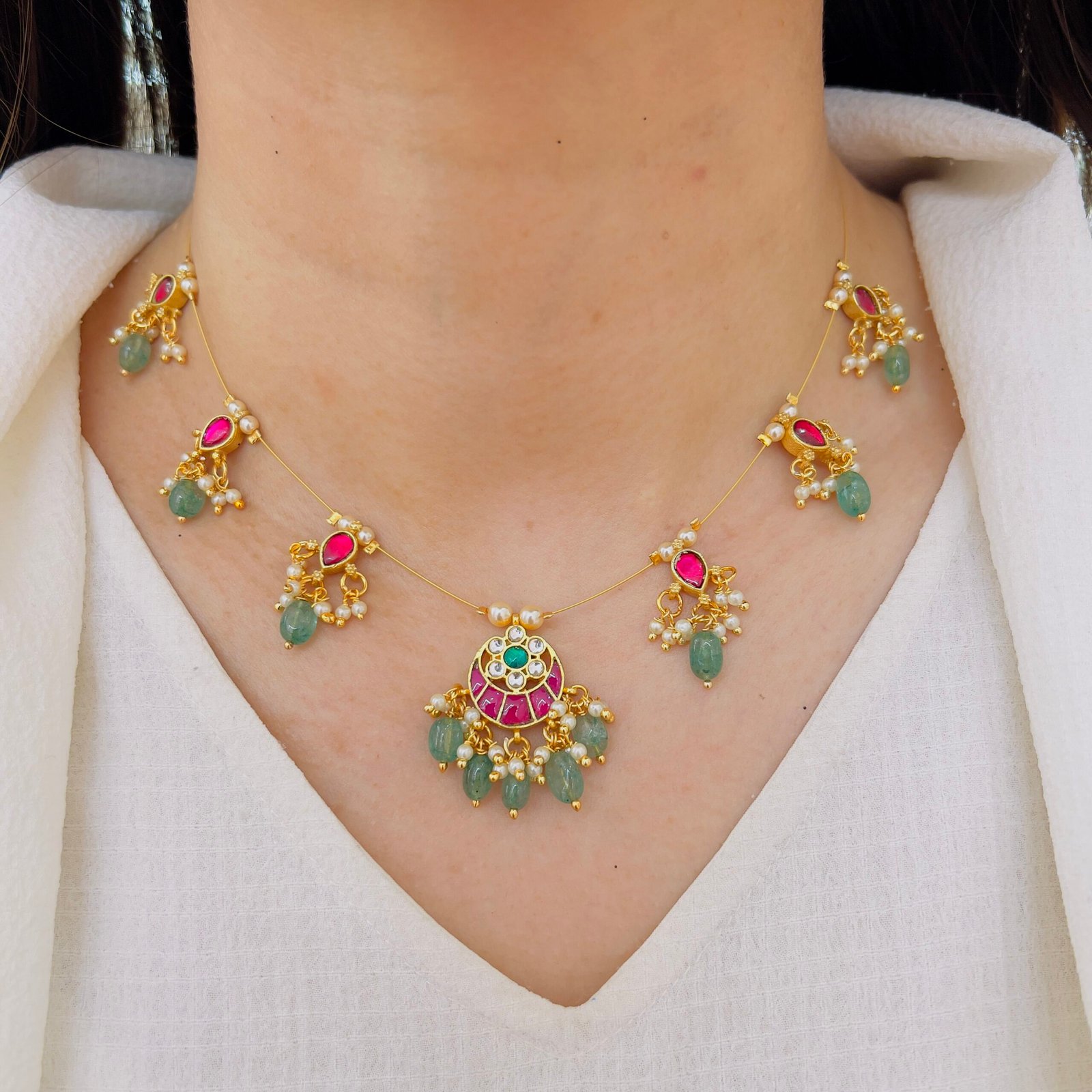 Elegant Floating Pendant Invisible Necklace