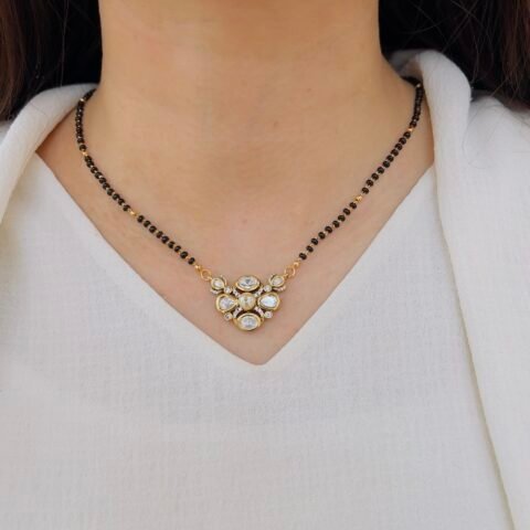 🖤 Minimal Black Beads Mangalsutra – Grace in Every Detail