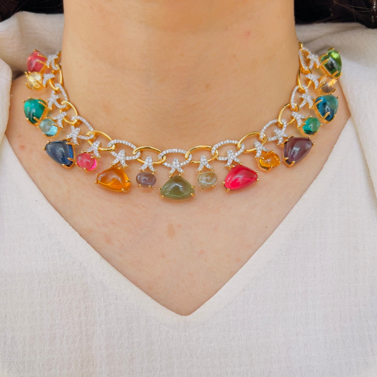 Colorful Stone Necklace Set – Perfectly Paired, Beautifully You - Image 4