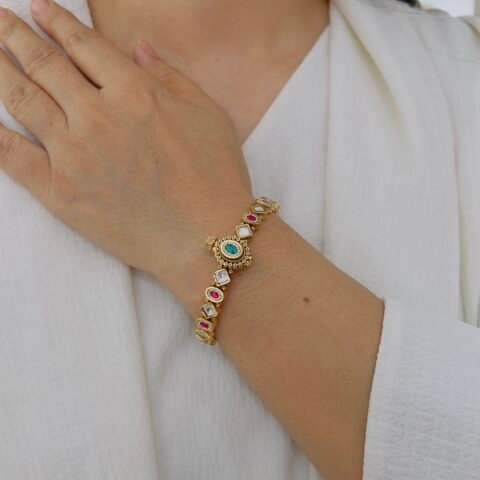 Heritage Temple Art Gold Finish Bangles