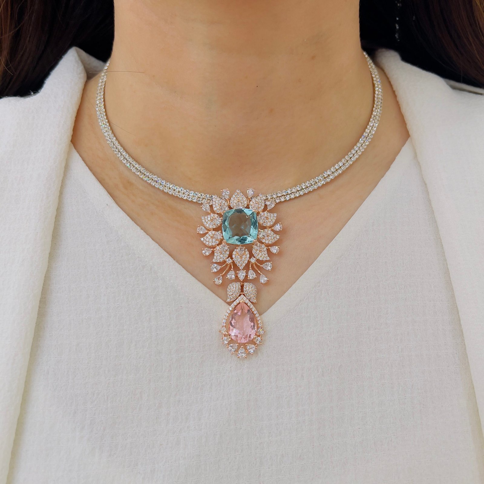 Luxe Glow Diamond Pendant Set