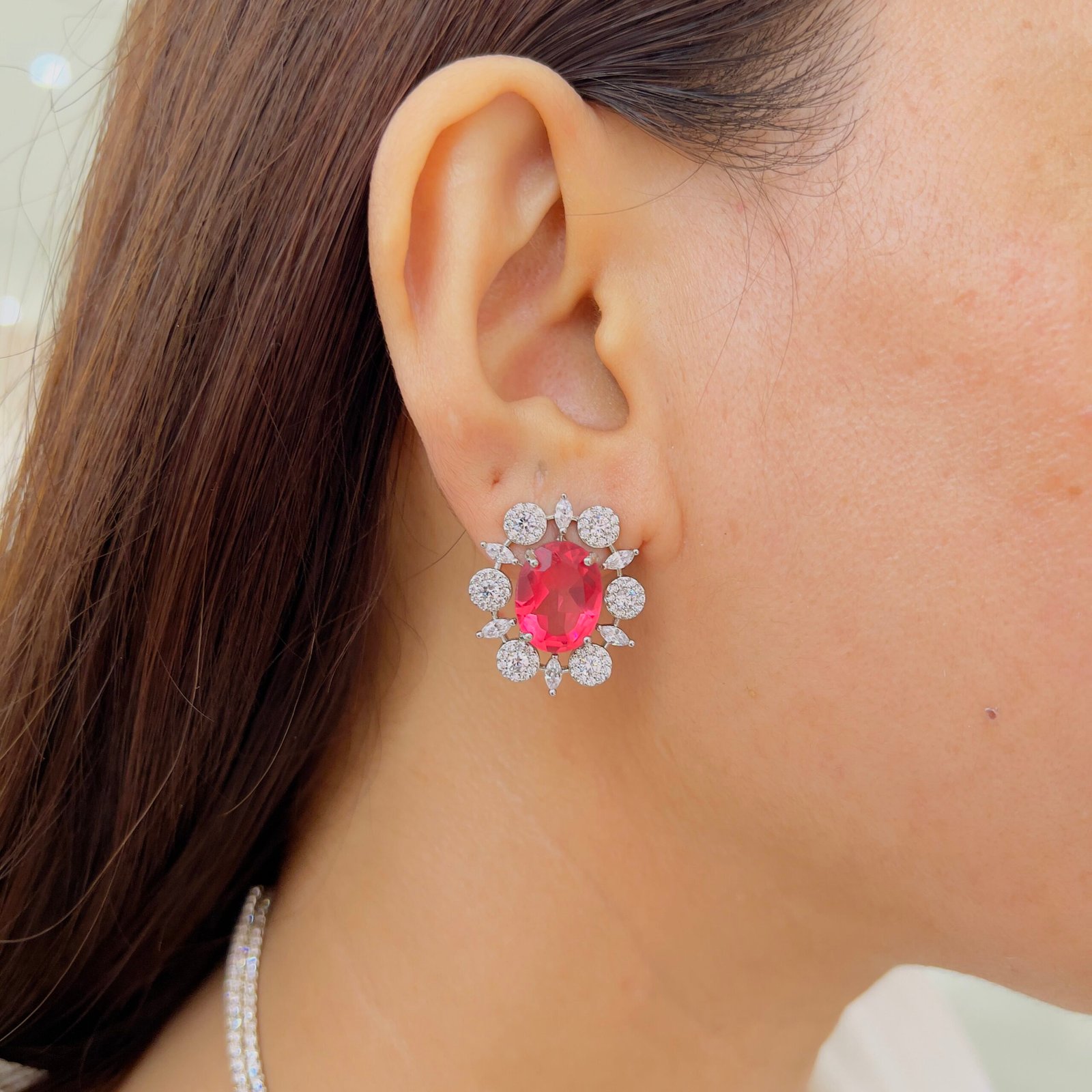 Elegant Spark Diamond Pendant Set - Image 3