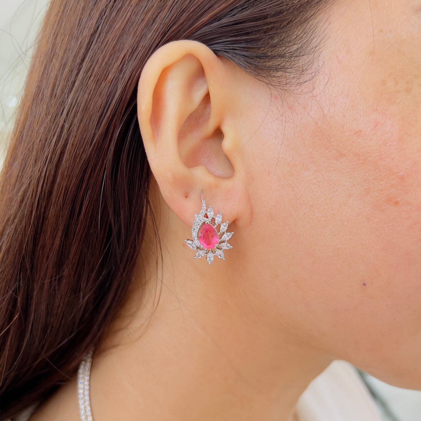 Delicate Diamond Spark Pendant Set - Image 3