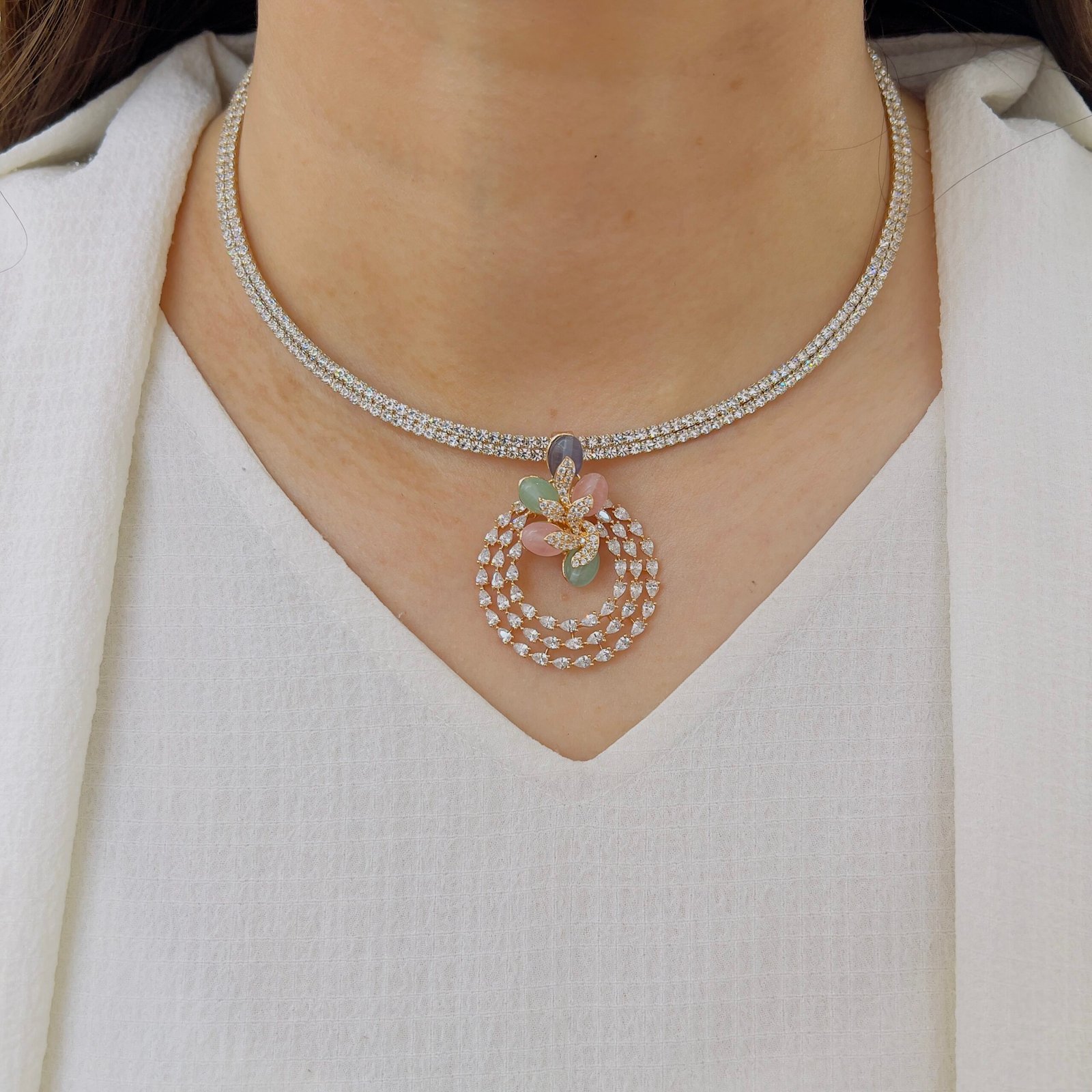 Royal Aura Diamond Pendant Set