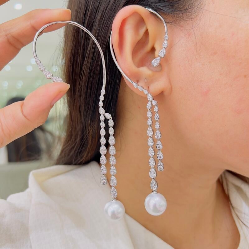 Modern Edge Ear Cuff Earrings - Pandoras Art Jewellery