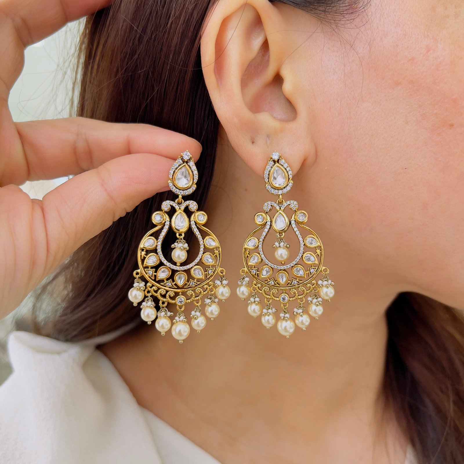 Premium Victorian Style Party Wear Earrings - Image 2