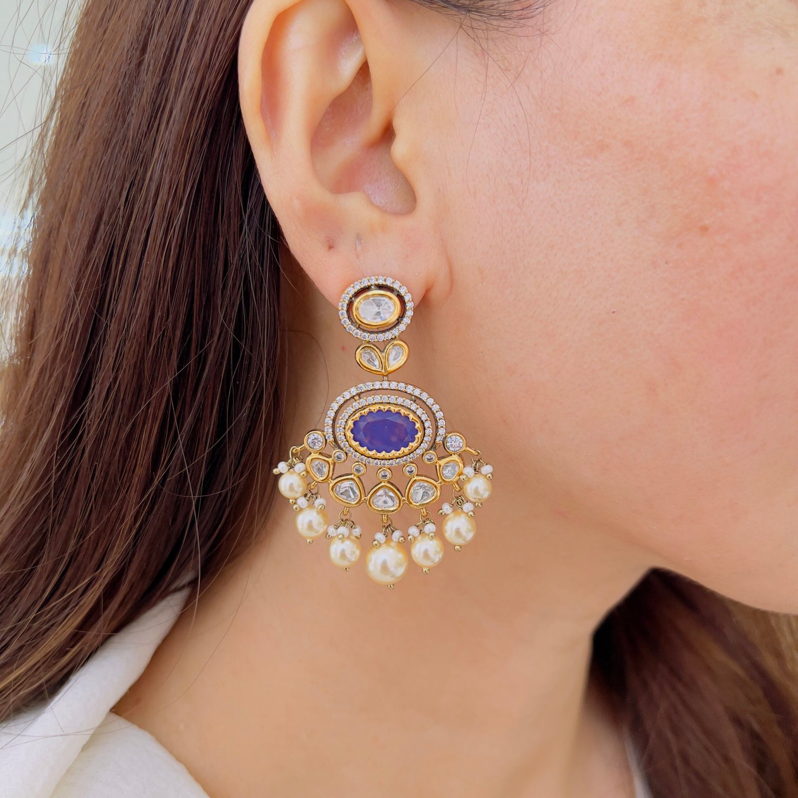 Luxurious Festive Wear Statement Earrings - Image 7