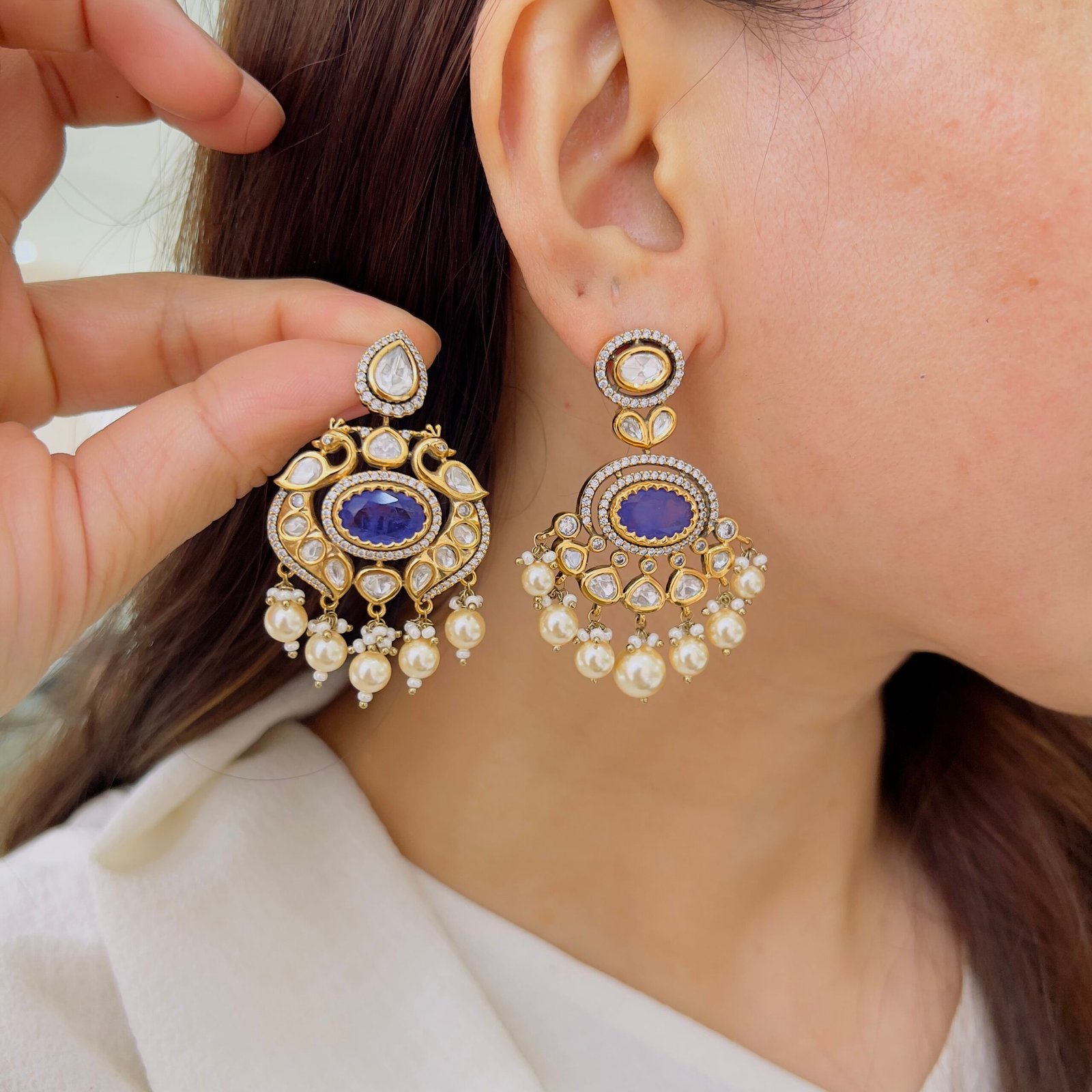 Luxurious Festive Wear Statement Earrings - Image 8