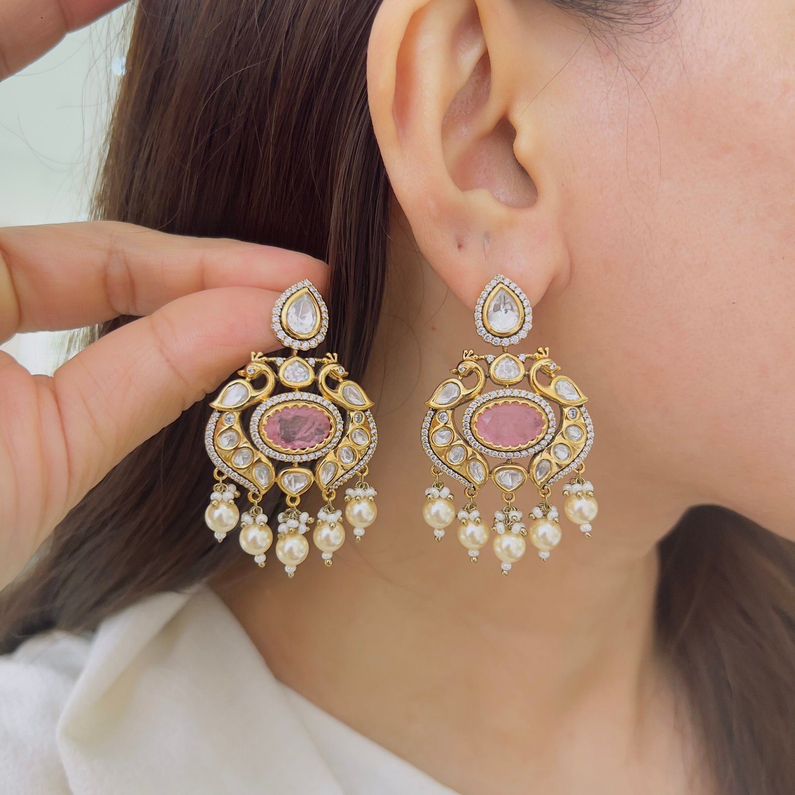 Luxurious Festive Wear Statement Earrings - Image 4
